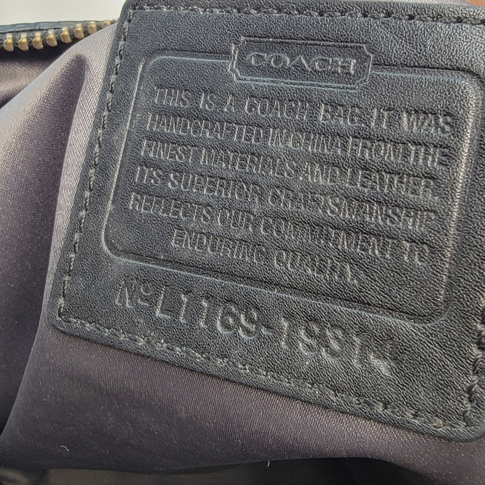 RARE Coach‎ Woven Leather Hobo Bag - Picture 9 of 13